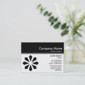 Color Header III v2 - zwart - Art Deco Visitekaartje (Staand voorkant)