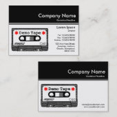 Color Header III v2 - Zwart - Demo Tape Visitekaartje (Voorkant / Achterkant)