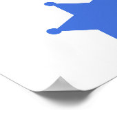 Color Hexagram Sheriff icon geïsoleerd naadloos on Poster (Hoek)