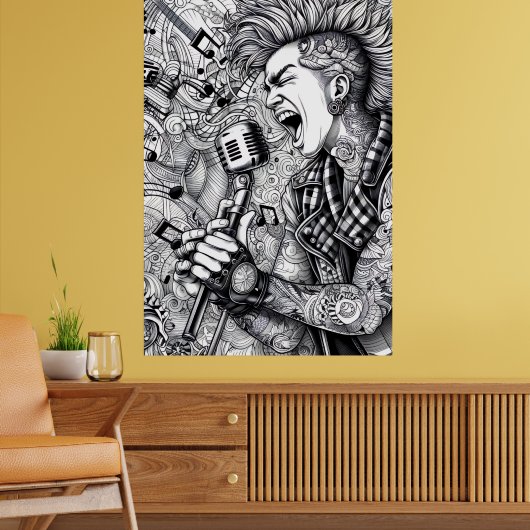 COLOR IT YOURSELF! Adult Coloring Book Poster (Woonkamer 2)