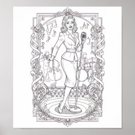 COLOR IT YOURSELF! Adult Coloring Book Poster