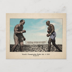  Color Johnson VS Jeffries Fight Briefkaart