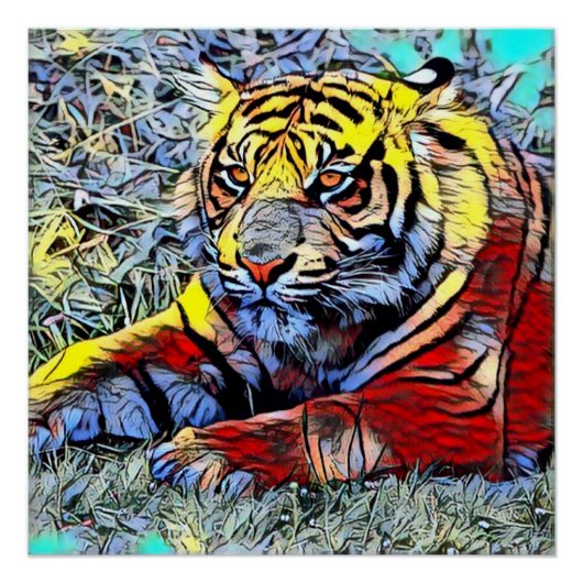 Color Kick - Tiger 2 Perfect Poster (Voorkant)