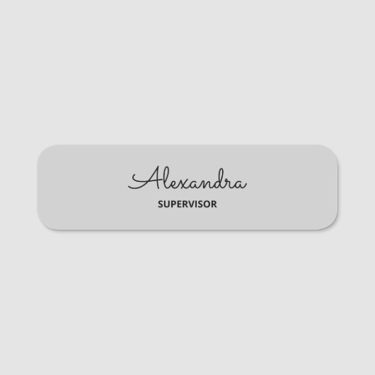 Color Match Zakelijk personeel | Cool Grey Naamplaatje (Voorkant)