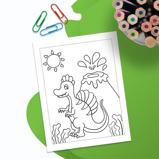 Color Me Baby Spinosaurus | Activiteit Kaarten