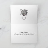 Color Me, Birthday Kaart Whimsical Birds Flowers (Binnen)