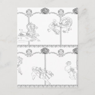 Color Me Carousel Briefkaart