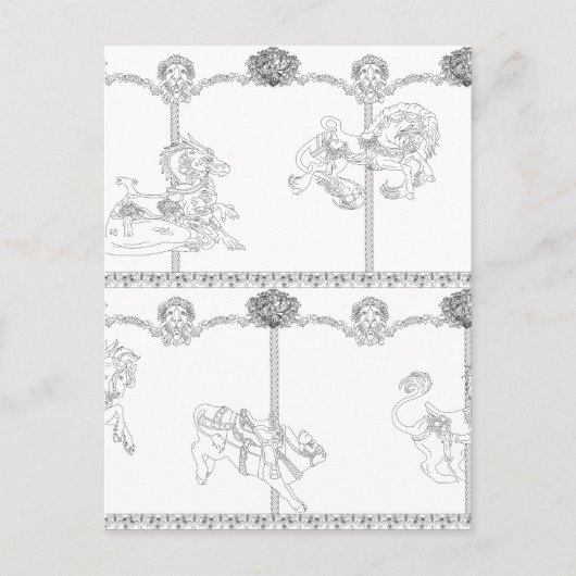 Color Me Carousel Briefkaart (Voorkant)