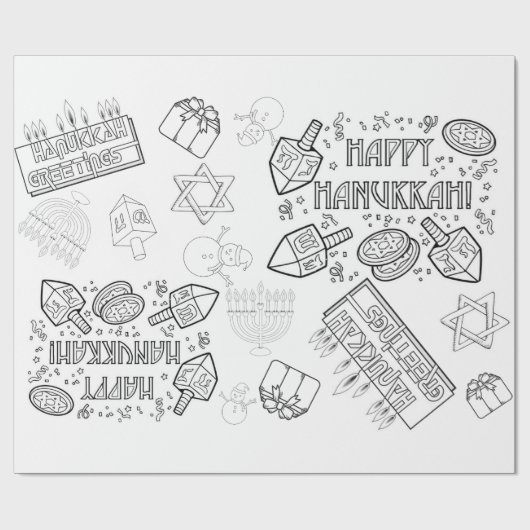 Color Me - Chanoeka inpakpapier (Vlak)