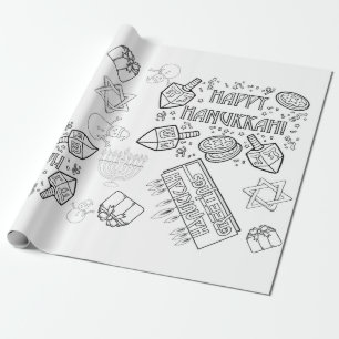 Color Me - Chanoeka inpakpapier