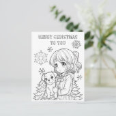 Color Me Christmas Kaart voor kinderen (Staand voorkant)