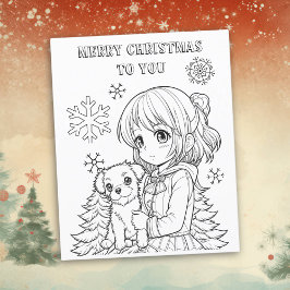 Color Me Christmas Paper voor kinderen