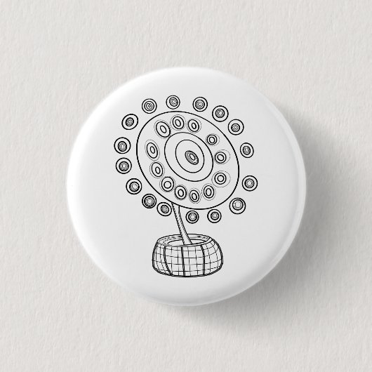 COLOR ME COSMIC BOUQUET RONDE BUTTON 3,2 CM (Voorkant)