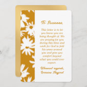 Color Me Daisies Gold Sympathy Card Kaart (Voorkant / Achterkant)