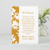 Color Me Daisies Gold Sympathy Card Kaart (Staand voorkant)