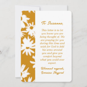 Color Me Daisies Gold Sympathy Card Kaart