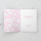 Color Me Daisies Roze Verjaardag Kaart (Binnen)