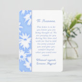Color Me Daisies Sky Blue Sympathy Card Kaart (Staand voorkant)