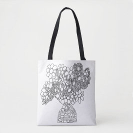 COLOR ME DAISY DREAMS BOEKET TOTE BAG