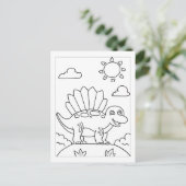 Color Me Dimetrodonte Dinosaur | ActiviteitenKaart Briefkaart (Staand voorkant)