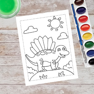 Color Me Dimetrodonte Dinosaur   ActiviteitenKaart Briefkaart