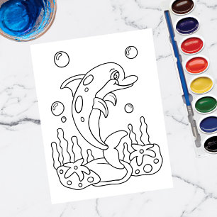 Color Me Dolphin   KINDER KAARTEN