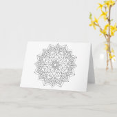 Color Me Flower wenskaart Kaart (Gele Bloem)