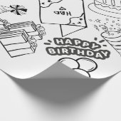 Color Me - Happy Birthday Wrapping Paper Cadeaupapier (Hoek)