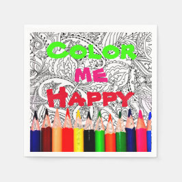 Color Me Happy Napkins Servet