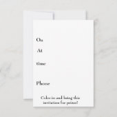 Color Me in: Kerstfeest Kaart (Achterkant)