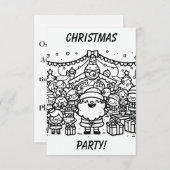 Color Me in: Kerstfeest Kaart (Voorkant / Achterkant)