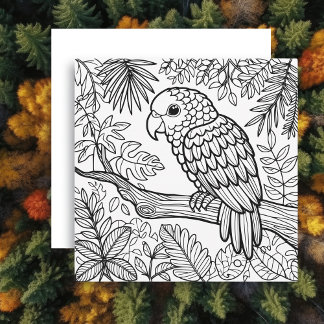 Color Me-Kaart | amazonepapegaai Kaart