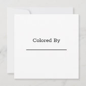 Color Me Kaart voor kinderen | Anime Girl Aardbeie (Achterkant)