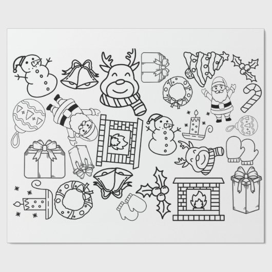 Color Me - Kerst inpakpapier (Vlak)