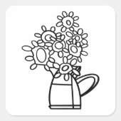 COLOR ME MEXICAN BOUQUET VIERKANTE STICKER (Voorkant)