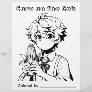 Color Me Page voor kinderen | Maïs op de Cob