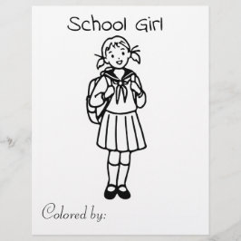 Color Me Page voor kinderen | Schoolmeisje