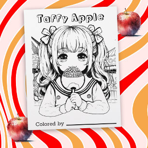 Color Me Page voor kinderen Taffy Apple Anime Gi