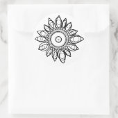 COLOR ME PEACOCK MANDALA RONDE STICKER (Tas)