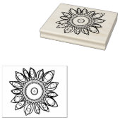 COLOR ME PEACOCK MANDALA RUBBERSTEMPEL (Gestempeld)