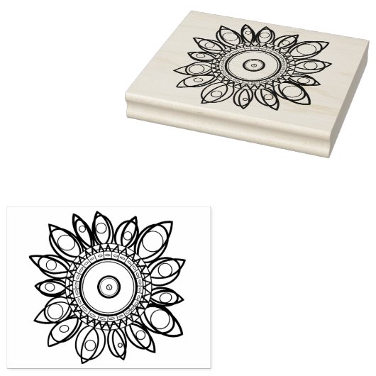 COLOR ME PEACOCK MANDALA RUBBERSTEMPEL (Gestempeld)