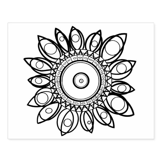 COLOR ME PEACOCK MANDALA RUBBERSTEMPEL (Afrduk)