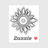 COLOR ME PEACOCK MANDALA STICKER (Vel)