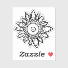 COLOR ME PEACOCK MANDALA STICKER