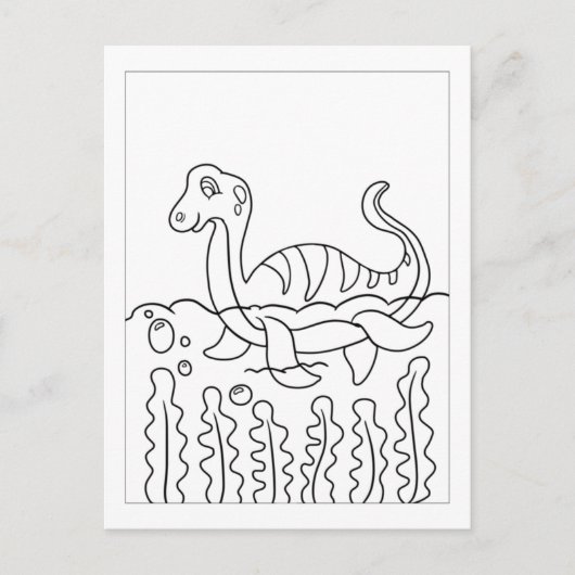Color Me Plesiosaur Dinosaur | KINDER KAARTEN (Voorkant)