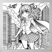 Color Me-Poster | Anime Superhero Girl Poster (Voorkant)
