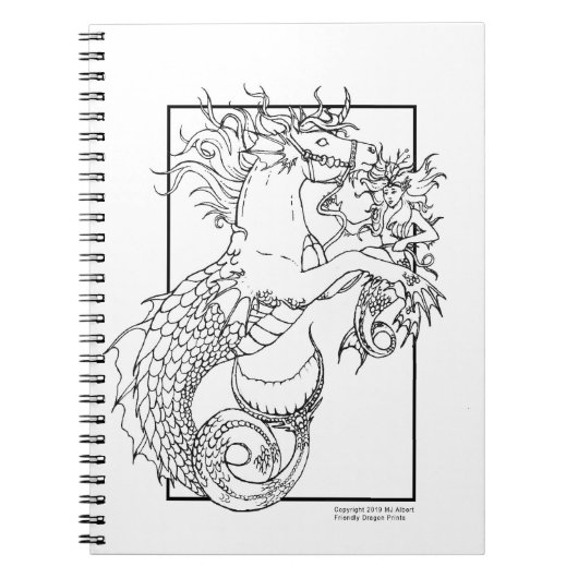 COLOR ME Spiral Notitieboek Fantasy Hippocampus (Voorkant)