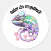 Color Me Surprised - levendige kameleon Sticker (Voorkant)