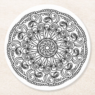 Color Me Swirl Flowers onderzetter