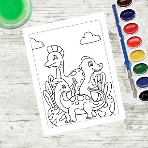 Color Me Young Dinosaurs   ActiviteitenKaarten Briefkaart